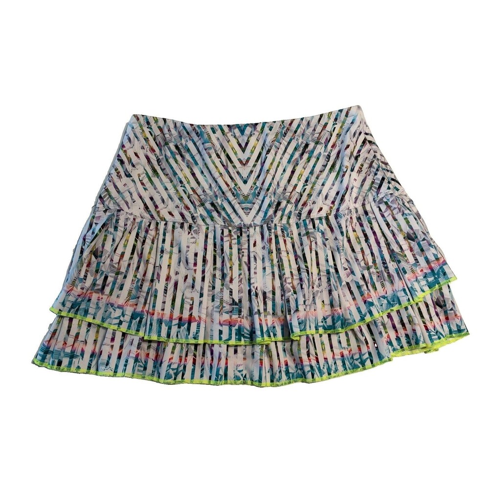 lucky in love Ladies Sz M Tennis Golf pickleball skort Stretch pull on ruffle